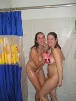Sexy amateur teens caught in the shower