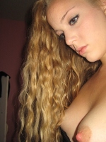 innocent blonde with hard nipples
