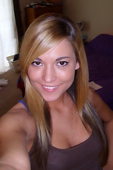 Horny Blonde Girlfriend Takes Selfshot..